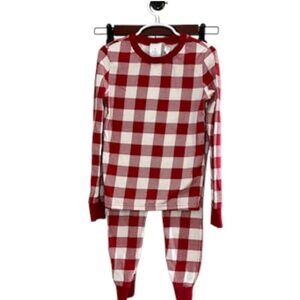 Rachel Parcell Pajama Set Kid 8 Red Gingham Christmas Holiday Festive Valentine